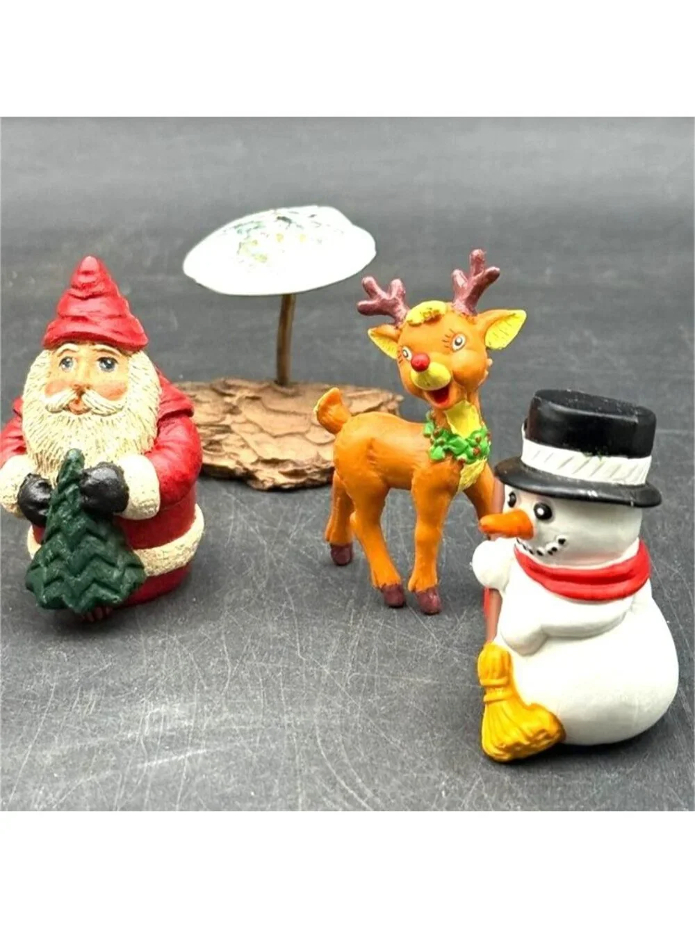 Wallace Berrie Vintage Christmas Figurine Set of 8, Made in Portugal, 1980s